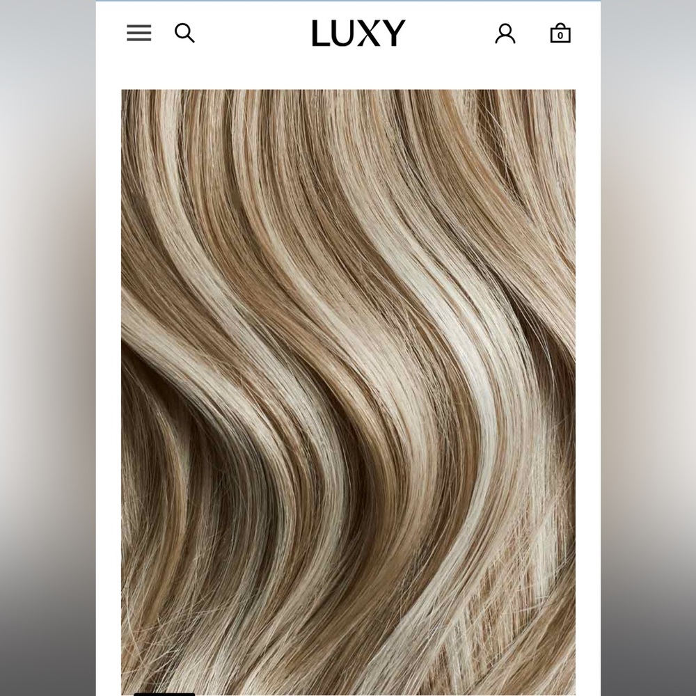 Luxy‎ Hair Extensions 24" Seamless Natural Blonde Balayage Clip-Ins (240g)